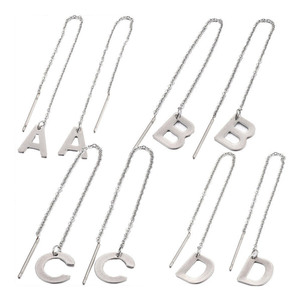 Stainless Steel Stud Earrings Earrings Ear Threads Alphabet Initial Letter Z314