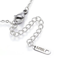 Stainless Steel Pendant Necklaces Lobster Feather Silver 16.5'' 42cm Z570