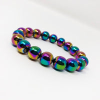 Electroplated Hematite Non-Magnetic Bracelet Unisex Adjustable Size X1