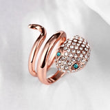 Rose Gold Plated Fashion Ring AAA Zirconia For Women B154