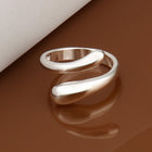Sterling Silver Drops Plain Band Ring Size 8 B6