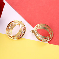 Yellow Gold Plated Earrings Chandelier Latch Back Clasp L622