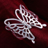 Sterling Silver Plated Fashion Ring Women Butterfly B369