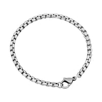 316 Stainless Steel Venetian Bracelet Lobster Silver 7" 3.5mm Z186