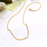 Yellow Gold Plated Necklace Chain 20 Inches 1MM Lobster Clasp B312