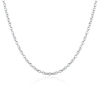 Sterling Silver Plated Necklace Chain 19 Inches 1MM Lobster Clasp B357