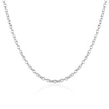 Sterling Silver Plated Necklace Chain 19 Inches 1MM Lobster Clasp B357