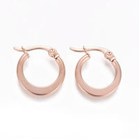 Stainless Steel Hoop Earrings Hypoallergenic Earrings Ring 15x2mm 0.7x0.8mm Z270