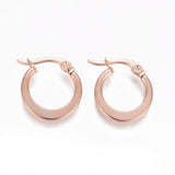 Stainless Steel Hoop Earrings Hypoallergenic Earrings Ring 15x2mm 0.7x0.8mm Z270