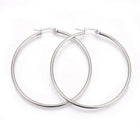 304 Stainless Steel Hoop Earrings Stainless Steel Color 45x43x2mm 1mm P172