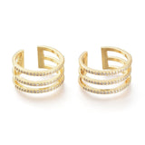 Cuff Rings Open Rings Wide Band Rings Gold Adjustable 17.3mm Z720