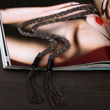 Soral Multuple BlackChains Snake Chian Straps Necklace L78