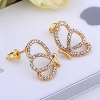 Gold Zirconia Stud Earrings L87