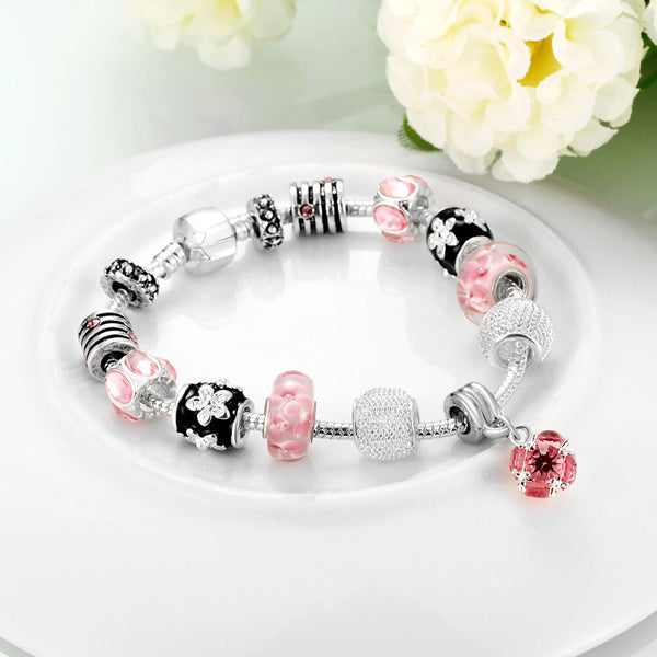 Sterling Silver European Beads Magnetic 8 Inches 2.7MM Bracelet L112