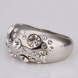 White Gold Zirconia Band Ring Size 8 B72