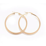 Stainless Steel Hoop Earrings Hypoallergenic Ring 45~46x2mm 0.7x1mm 3 Pairs Z273