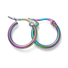 304 Stainless Steel Hoop Earrings Ring Multi- 17x2mm pin 0.7x1mm P330