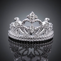 Sterling Silver Plated Fashion Ring AAA Zirconia Women Crown B376