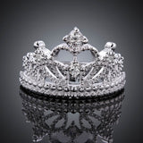 Sterling Silver Plated Fashion Ring AAA Zirconia Women Crown B376