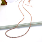 Rose Gold Plated Necklace 25" Inches Chain 1MM Lobster Clasp B328