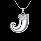 Sterling Silver Plated Necklace  Women's Pendant Teeth Lobster Clasp B367