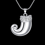 Sterling Silver Plated Necklace  Women's Pendant Teeth Lobster Clasp B367