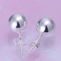 Sterling Silver Ball Stud 10MM Earrings L27