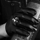 Stainless Steel Antique Gothic Biker Tribal Ring Black Men's Unisex Skull B182