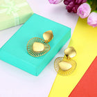Yellow Gold Plated Earrings Chandelier Latch Back Clasp L612