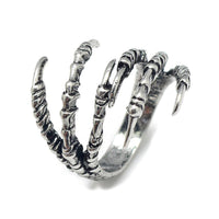 Alloy Finger Ring Claw Adjustable Antique Silver Size 8 Adjustable 18mm P432