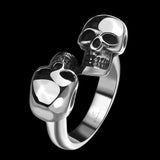 Stainless Steel Antique Gothic Biker Tribal Ring Black Men's Unisex Skull B178