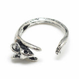Alloy Cuff Ring Mouse Adjustable Antique Silver Size 6 Adjustable 16mm P427