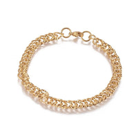 Stainless Steel Chain Bracelet Lobster Clasp Gold 8" P233