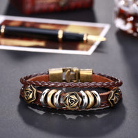 Leather Bracelet Handmade 8 Inches 18MM Hook  L496