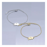 201 Stainless Steel Link Bracelet Lobster Elephant Silver Gold Adjustable P255