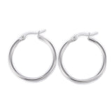 304 Stainless Steel Hoop Earrings Stainless Steel 51x49x2mm pin 1x0.8mm P356