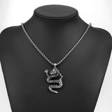 Stainless Steel Necklace Pendant Dragon Biker Gothic 23" 3.5MM Lobster B236