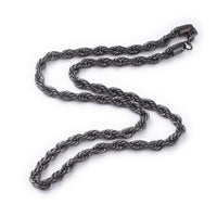 Necklaces Stainless Steel Necklaces Lobster Gunmetal 25.5" 65cm 7mm Z553