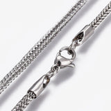 Stainless Steel Chain Necklaces Lobster Silver 17.6inches 44.8cm 2.5mm Z550