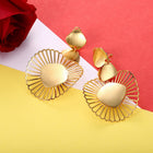 Yellow Gold Plated Earrings Chandelier Latch Back Clasp L611