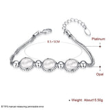 Platinum Plated Bracelet Lobster 7 Inches 13MM  L163