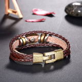 Leather Bracelet  Handmade 8 Inches 18MM Hook L491