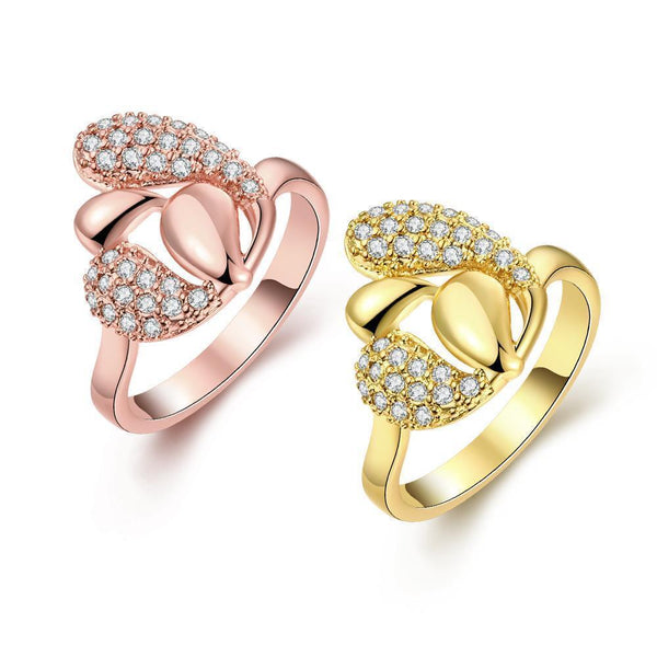 Rose Gold Plated Fashion Ring AAA Zirconia Women B262