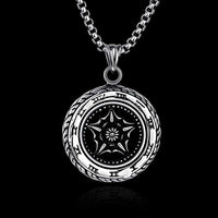 Stainless Steel Necklace Pendant Star Of David Biker 23" 3.5MM Lobster B251