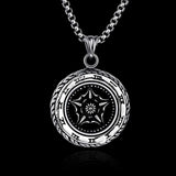 Stainless Steel Necklace Pendant Star Of David Biker 23" 3.5MM Lobster B251