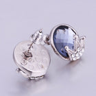 White Gold Zirconia Stud Earrings L73