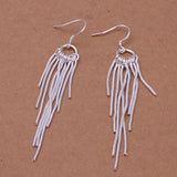 Sterling Silver Drop Dangle Chandelier Hook Earrings L15