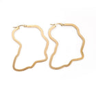 Stainless Steel Hoop Earrings Hypoallergenic Earrings Africa Map  Z422