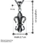 Stainless Steel Necklace Pendant Cross Biker Gothic 23" 3.5MM Lobster Clasp B224