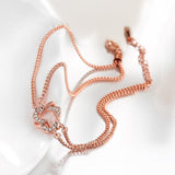 Rose Gold Plated Bracelet Lobster 7.5 Inches 13MM L160